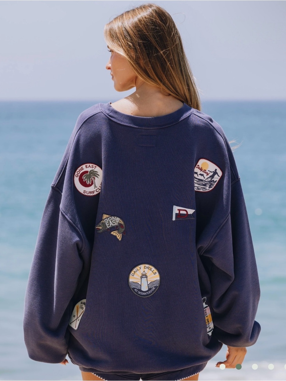 Daily Drills HEAVYWEIGHT OVERSIZED OUT EAST CREW XS/S NWT